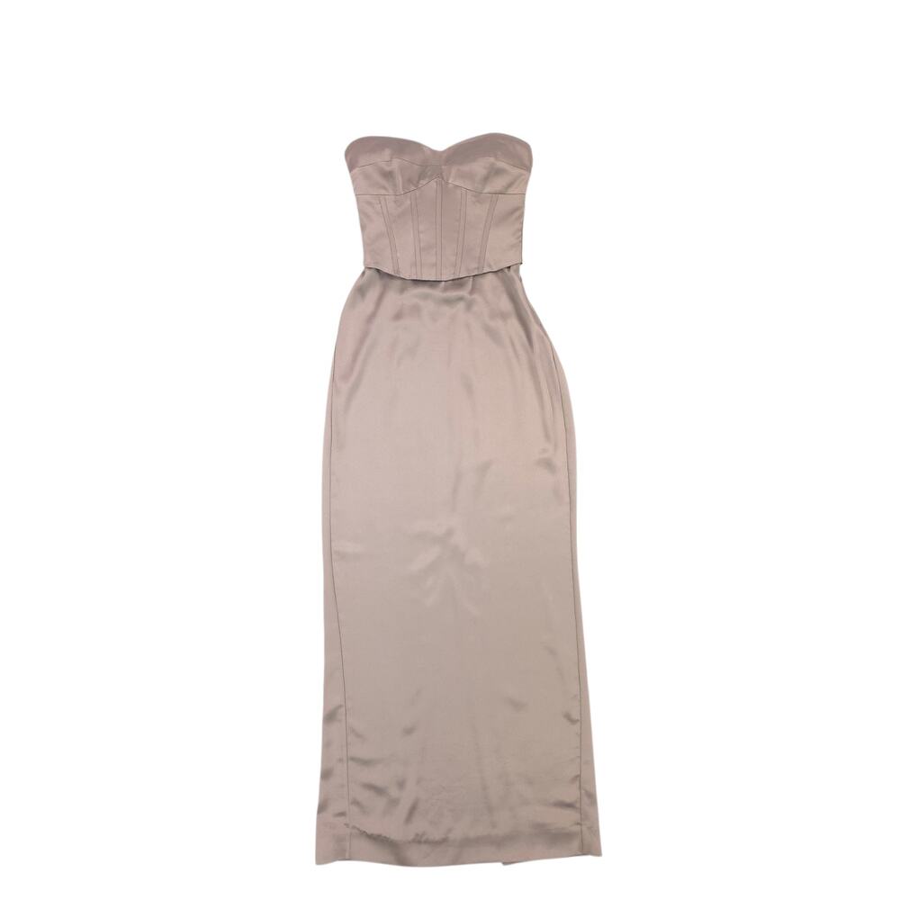Reformation Aryiah Corset Maxi Dress Satin Strapless Gown Formal Bridal Holiday - Picture 3 of 13